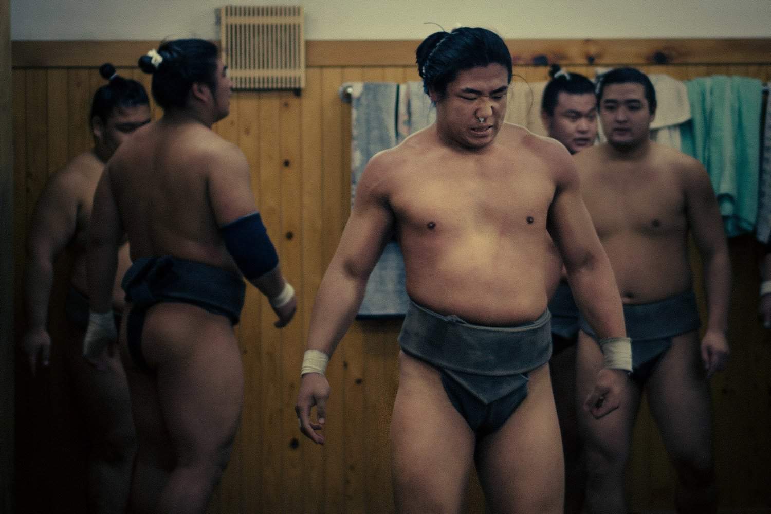 Sumo Wrestlers Training in Tokyo