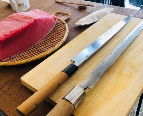 Katana for tuna cut